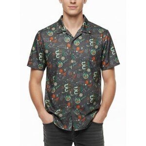 Lootwear Marvel Guardians of the Galaxy Hawaiian Short Sleeve Button-Up Shirt